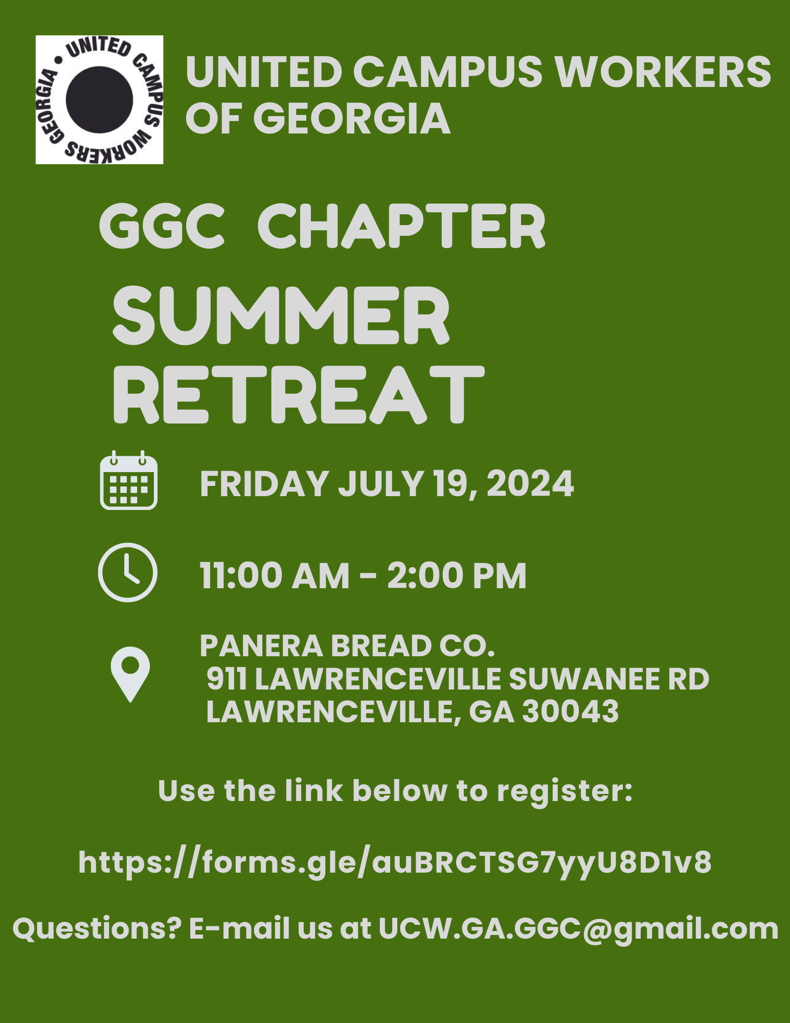 GGC Summer Retreat Flyer