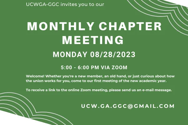 August 2023 Chapter Meeting Invitation