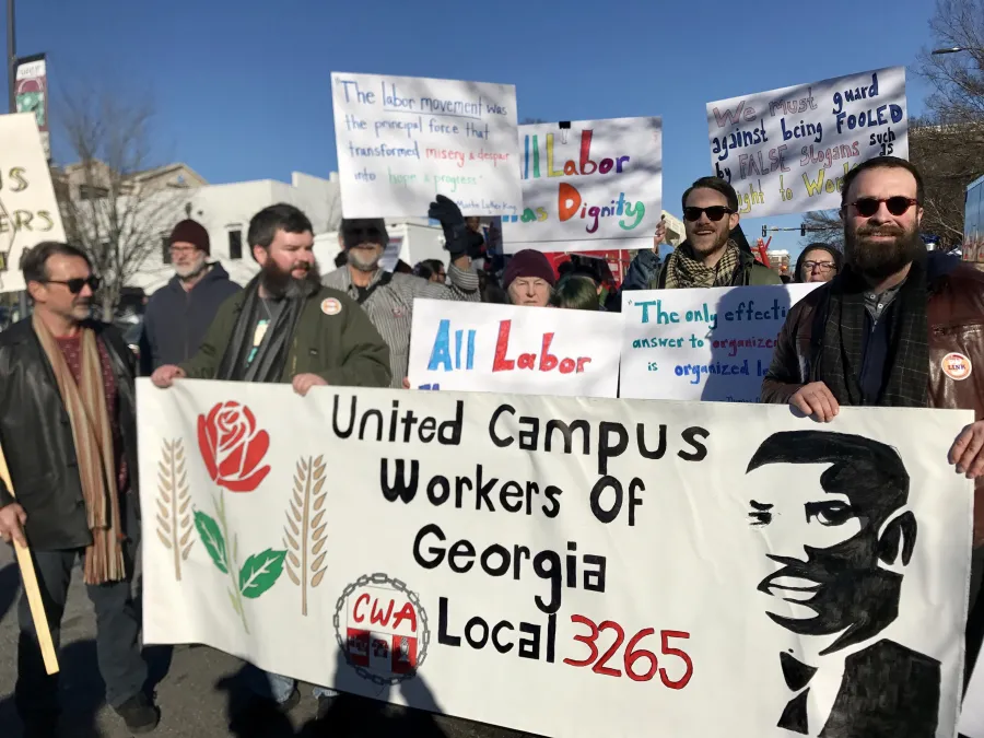 United Campus Workers march in MLK Day parade 2018