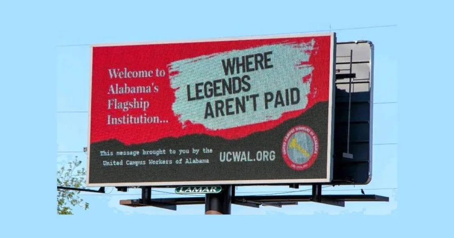 United Campus Workers-CWA at Alabama COLA Billboard